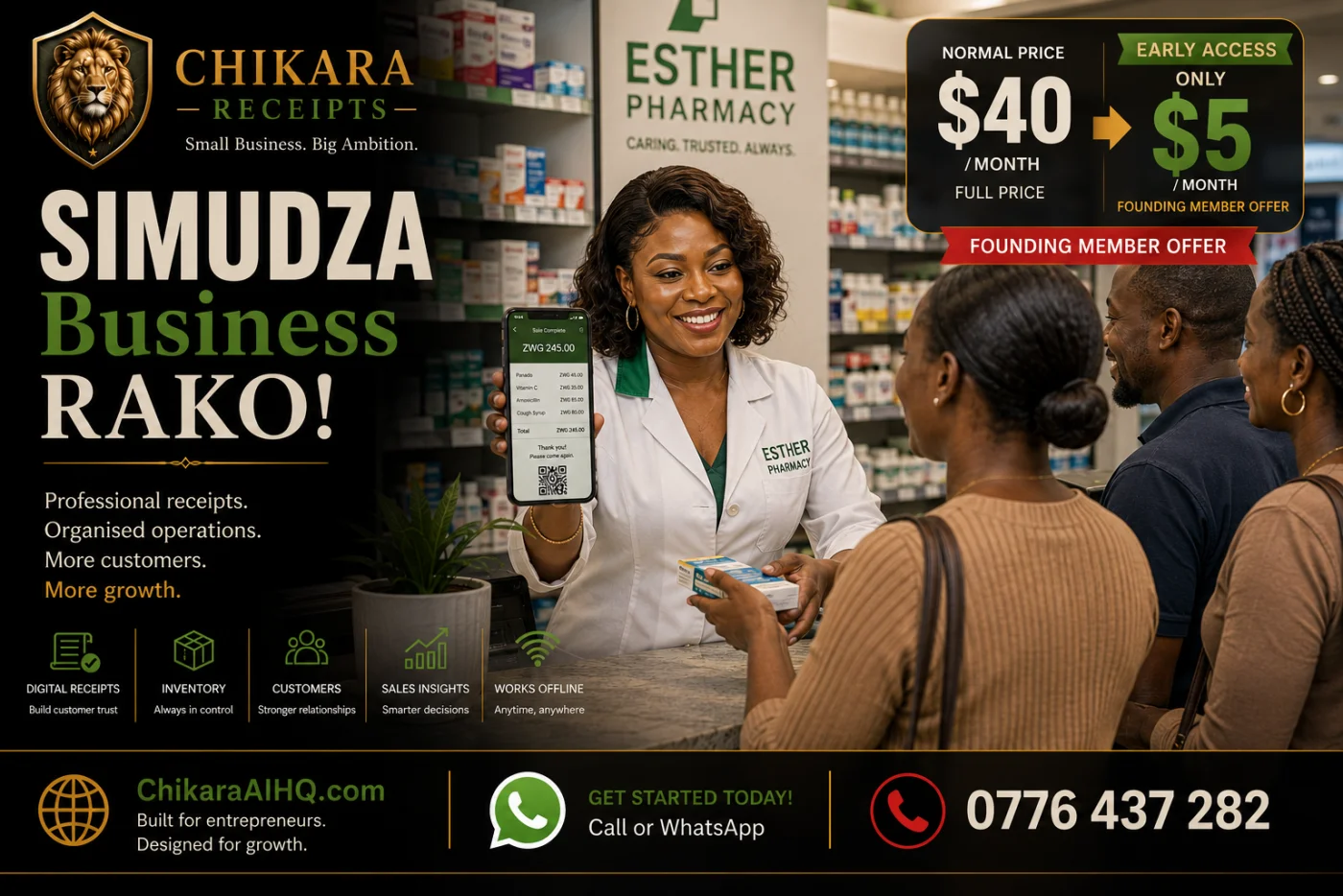 CHIKARA Receipts campaign creative: Simudza business rako