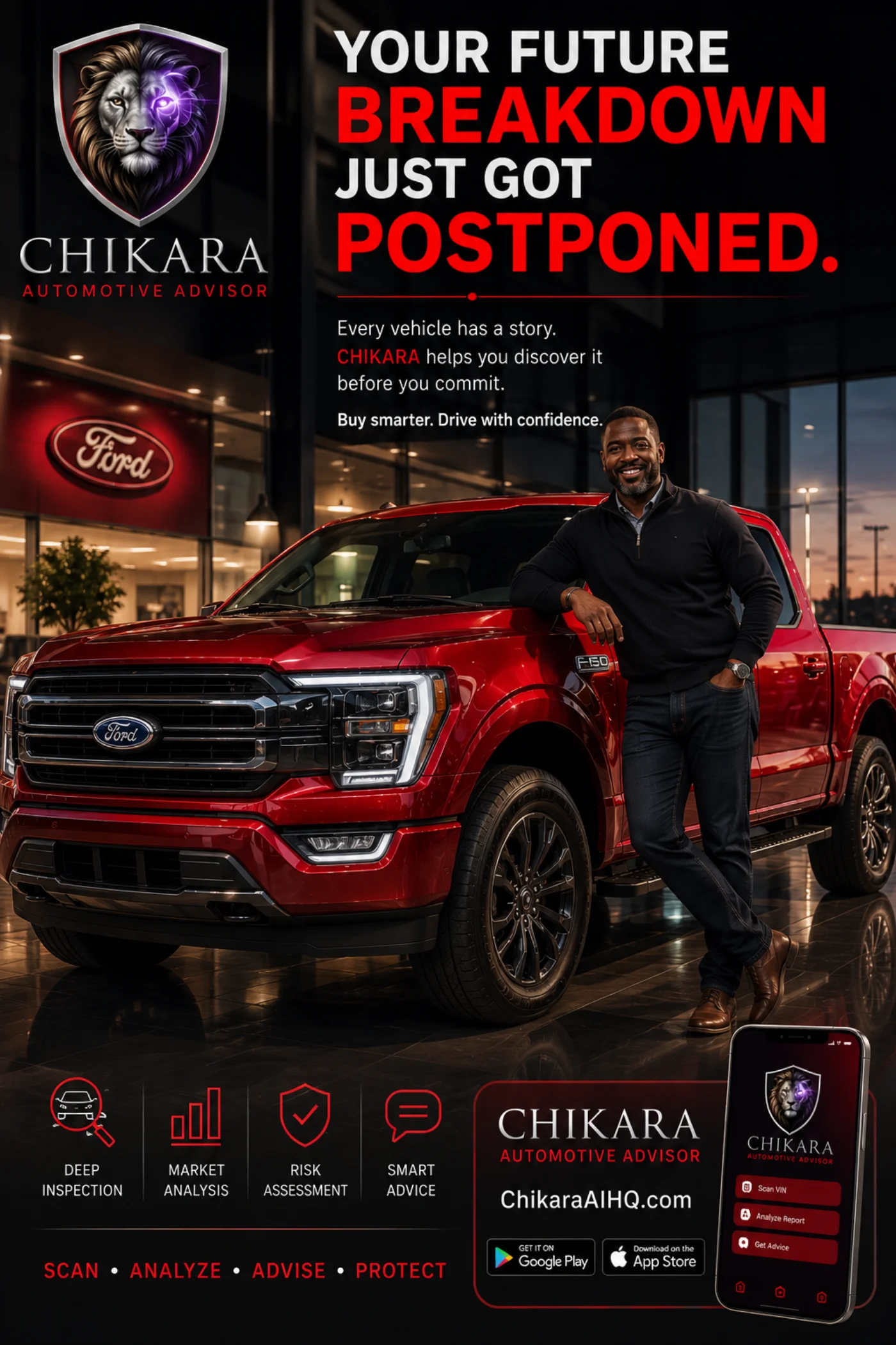 Automotive Advisor campaign creative: Your future breakdown, postponed