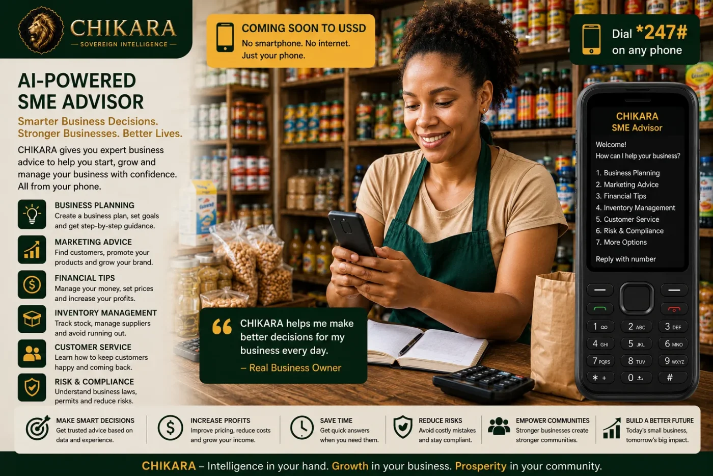 SME Advisor campaign creative: Smarter decisions for shop owners